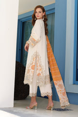 3-PC UNSTITCHED EMBROIDERED LAWN SHIRT WITH EMBROIDERED CHIFFON DUPATTA  CN4-11