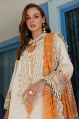 3-PC UNSTITCHED EMBROIDERED LAWN SHIRT WITH EMBROIDERED CHIFFON DUPATTA  CN4-11