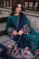 3-PC Unstitched Embroidered Khaddar Collection with Dyed Wool Shawl  CNW4-08