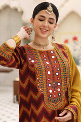 3-PC Embroidered Cotton Shirt with Chiffon Dupatta and Trouser CNP-4-011