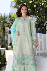 3-PC UNSTITCHED EMBROIDERED LAWN SHIRT WITH EMBROIDERED CHIFFON DUPATTA  CN4-16