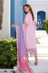 3-PC UNSTITCHED EMBROIDERED LAWN SHIRT WITH EMBROIDERED CHIFFON DUPATTA  CN4-15