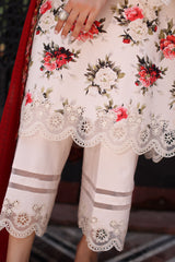 3-PC Unstitched Embroidered Shirt with Embroidered Chiffon Dupatta and Trouser AS4-01