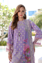 3-PC UNSTITCHED EMBROIDERED LAWN SHIRT WITH EMBROIDERED CHIFFON DUPATTA  CN4-13