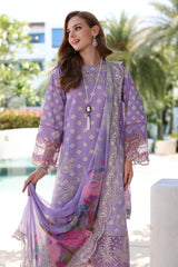 3-PC UNSTITCHED EMBROIDERED LAWN SHIRT WITH EMBROIDERED CHIFFON DUPATTA  CN4-13