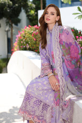 3-PC UNSTITCHED EMBROIDERED LAWN SHIRT WITH EMBROIDERED CHIFFON DUPATTA  CN4-13