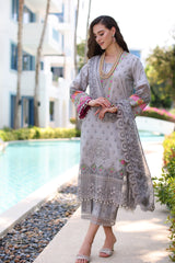 3-PC UNSTITCHED EMBROIDERED LAWN SHIRT WITH EMBROIDERED CHIFFON DUPATTA  CN4-14