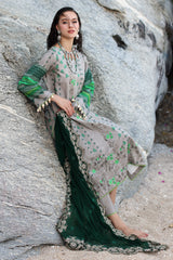 3-PC Unstitched Printed Lawn with Embroidered Chiffon Dupatta PM4-26