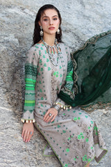 3-PC Unstitched Printed Lawn with Embroidered Chiffon Dupatta PM4-26