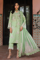 3-PC Unstitched Embroidered Lawn Shirt with Embroidered Chiffon Dupatta and Trouser AS4-31