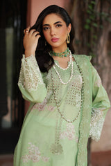 3-PC Unstitched Embroidered Lawn Shirt with Embroidered Chiffon Dupatta and Trouser AS4-31