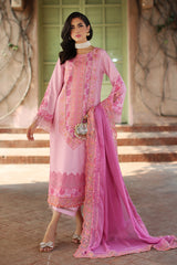 3-PC Unstitched Printed Lawn Shirt with Embroidered Chiffon Dupatta and Trouser AS4-10