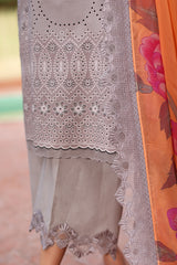 3-PC Unstitched Embroidered Shirt with Embroidered Chiffon Dupatta with Trouser CPS-AS4-05