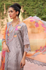 3-PC Unstitched Embroidered Shirt with Embroidered Chiffon Dupatta with Trouser CPS-AS4-05