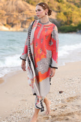 3-PC Unstitched Printed Lawn Shirt with Chiffon Dupatta and Trouser CP4-49