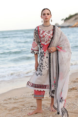 3-PC Printed Lawn Shirt with Chiffon Dupatta and Trouser CPS-AS4-03