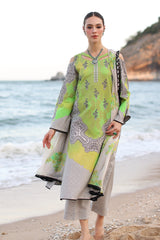 3-PC Printed Lawn Shirt with Printed Chiffon Dupatta and Trouser CPS-AS4-02