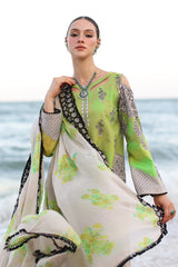 3-PC Printed Lawn Shirt with Printed Chiffon Dupatta and Trouser CPS-AS4-02