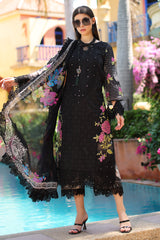 3-PC Unstitched Embroidered Lawn Shirt with Embroidered Chiffon Dupatta and Trouser CRS4-13