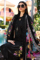 3-PC Unstitched Embroidered Lawn Shirt with Embroidered Chiffon Dupatta and Trouser CRS4-13
