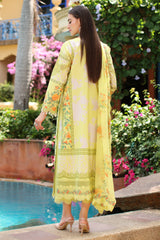 3-PC Unstitched Embroidered Lawn Shirt with Embroidered Chiffon Dupatta and Trouser CRS4-18
