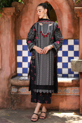 3-Pc Unstitched Printed Lawn with Embroidered Chiffon Dupatta PM4-35