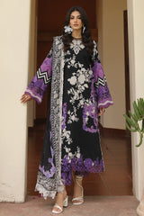 3-PC Unstitched Embroidered Lawn Shirt with Embroidered Chiffon Dupatta and Trouser AS4-46