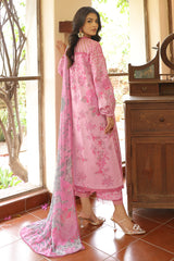 3-PC Printed Lawn Shirt with Printed Chiffon Dupatta and Trouser AS4-51