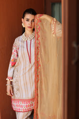 3-PC Unstitched Printed Lawn Shirt with Embroidered Chiffon Dupatta and Trouser AS4-22