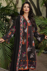 3-PC Unstitched Printed Lawn Shirt with Embroidered Chiffon Dupatta and Trouser AS4-41