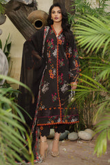 3-PC Unstitched Printed Lawn Shirt with Embroidered Chiffon Dupatta and Trouser AS4-41