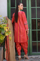 3-PC Printed Lawn Shirt with Embroidered Chiffon Dupatta and Trouser AS4-54