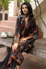 3-PC Unstitched Printed Lawn Shirt with Embroidered Chiffon Dupatta and Trouser AS4-41