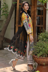 3-PC Unstitched Printed Lawn Shirt with Embroidered Chiffon Dupatta with Trouser AS4-40