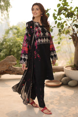 3-PC Printed Lawn Shirt with Embroidered Net Dupatta and Trouser DSPM4-08