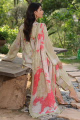 3-PC Unstitched Embroidered Lawn Shirt with Embroidered Chiffon Dupatta and Trouser AS4-37