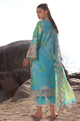 3-PC Unstitched Printed Lawn Shirt with Embroidered Chiffon Dupatta and Trouser AN4-05