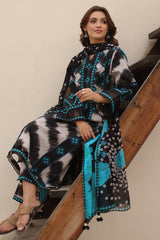 3-PC Printed Lawn Shirt with Chiffon Dupatta and Trouser DCSP4-6