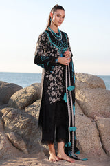 3-PC Unstitched Printed Lawn Shirt with Embroidered Chiffon Dupatta and Trouser AN4-01