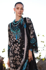 3-PC Unstitched Printed Lawn Shirt with Embroidered Chiffon Dupatta and Trouser AN4-01