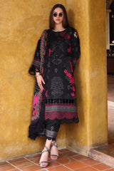 3-PC Embroidered Lawn Shirt with Embroidered Chiffon Dupatta and Trouser DSRB4-06