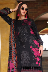 3-PC Embroidered Lawn Shirt with Embroidered Chiffon Dupatta and Trouser DSRB4-06