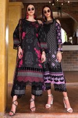 3-PC Embroidered Lawn Shirt with Embroidered Chiffon Dupatta and Trouser DSRB4-06