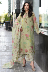 3-PC Embroidered Organza Shirt with Organza Dupatta and Trouser CMA-4-16