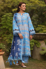 3-PC Printed Lawn Shirt with Chiffon Dupatta and Trouser DCSP4-10