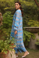 3-PC Printed Lawn Shirt with Chiffon Dupatta and Trouser DCSP4-10