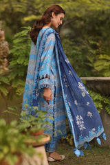 3-PC Printed Lawn Shirt with Chiffon Dupatta and Trouser DCSP4-10