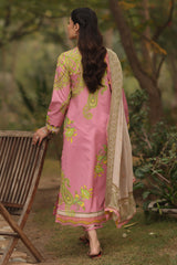 3-PC Printed Lawn Shirt with Chiffon Dupatta and Trouser DCSP4-1