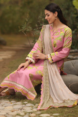 3-PC Printed Lawn Shirt with Chiffon Dupatta and Trouser DCSP4-1