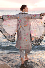 3-PC Printed Lawn Shirt with Chiffon Dupatta and Trouser CPS-AS4-04